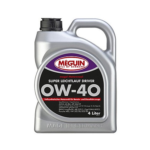Масло моторное MEGUIN SUPER LEICHTLAUF DRIVER 0W-40 4л-  тг.