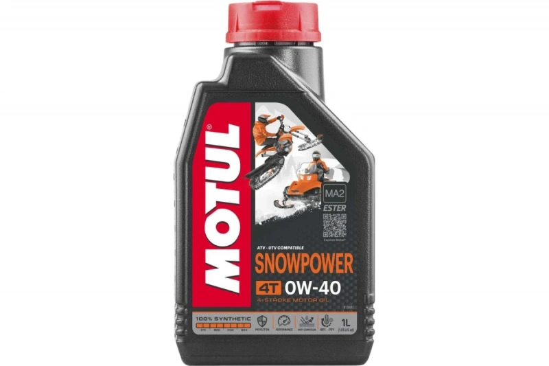 Масло моторное MOTUL Snowpower 4T 0w40 1л-  тг.