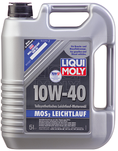 Масло моторное LIQUI MOLY с молибденом MoS2 LEICHTLAUF 10W-40 5л-  тг.
